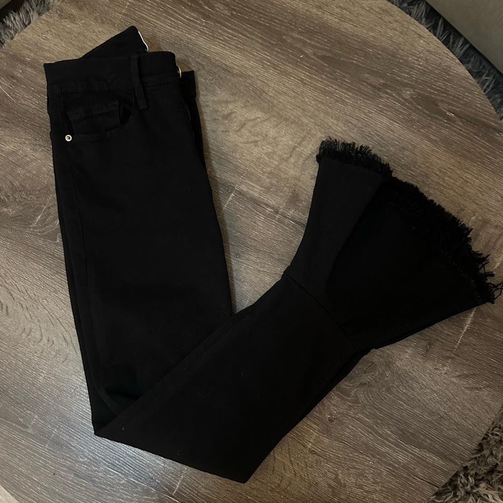 FRAME Denim Le Skinny de Jeanne flounce jeans